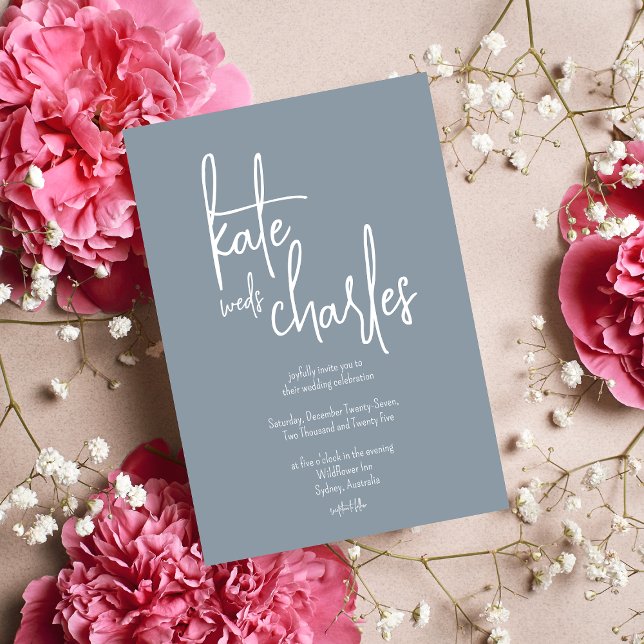 Stylish Elegant Modern Custom Names Wedding Invite (Creator Uploaded)