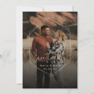 Stylish elegant modern Save the Date With Photo