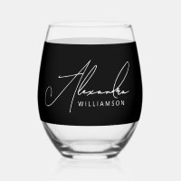 Stylish Elegant Name Black And White Calligraphy
