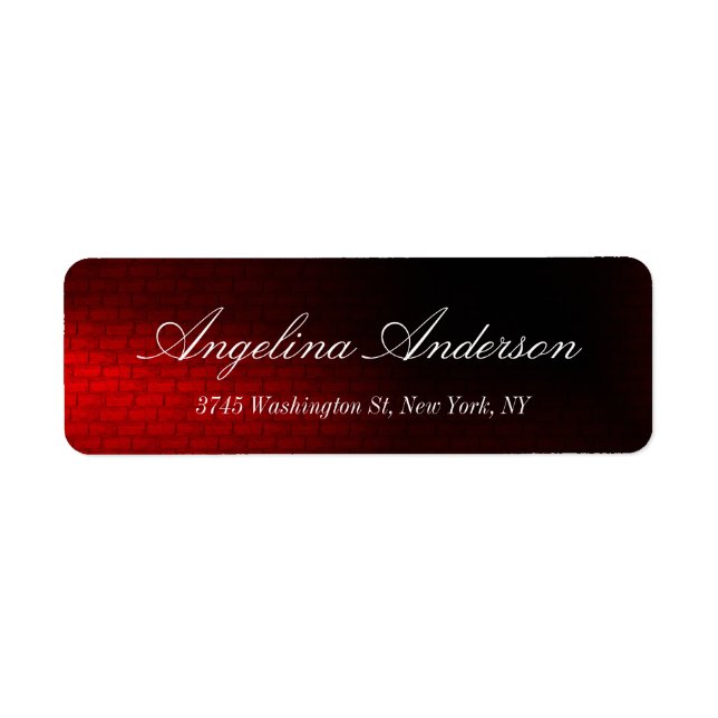 Stylish Elegant Red Wall Handwriting Modern (Front)