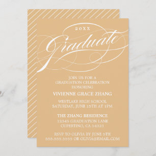 STYLISH ELEGANT SCRIPT GRADUATE PARTY INVITATION