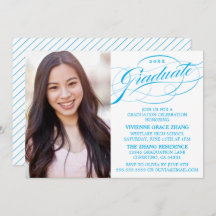 STYLISH ELEGANT SCRIPT GRADUATE PARTY INVITATION