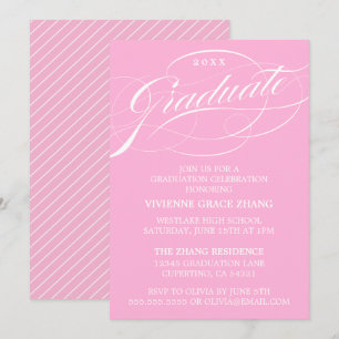 STYLISH ELEGANT SCRIPT GRADUATE PARTY INVITATION