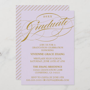 STYLISH ELEGANT SCRIPT GRADUATE PARTY INVITATION
