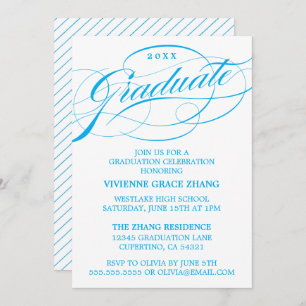 STYLISH ELEGANT SCRIPT GRADUATE PARTY INVITATION
