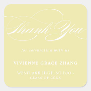 STYLISH ELEGANT SCRIPT THANK YOU STICKER