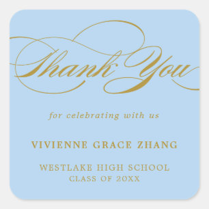 STYLISH ELEGANT SCRIPT THANK YOU STICKER