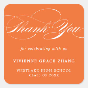 STYLISH ELEGANT SCRIPT THANK YOU STICKER