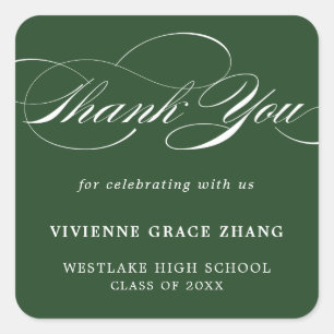 STYLISH ELEGANT SCRIPT THANK YOU STICKER