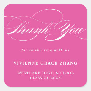 STYLISH ELEGANT SCRIPT THANK YOU STICKER