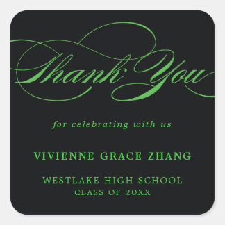STYLISH ELEGANT SCRIPT THANK YOU STICKER