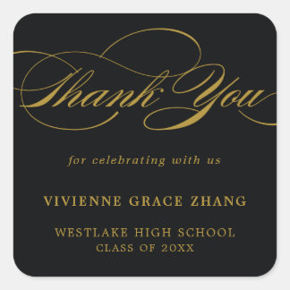 STYLISH ELEGANT SCRIPT THANK YOU STICKER