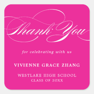 STYLISH ELEGANT SCRIPT THANK YOU STICKER
