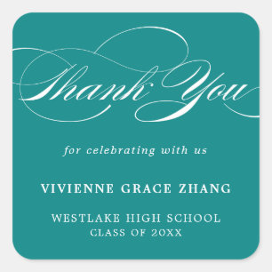 STYLISH ELEGANT SCRIPT THANK YOU STICKER