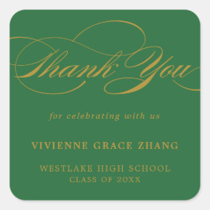 STYLISH ELEGANT SCRIPT THANK YOU STICKER