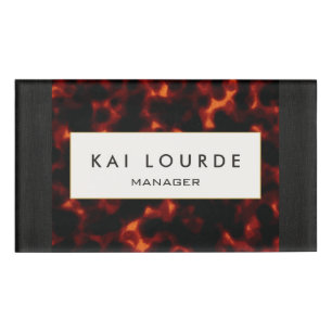 Stylish Elegant Tortoiseshell  Name Tag