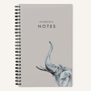 Stylish Elephant Personalized Notebook