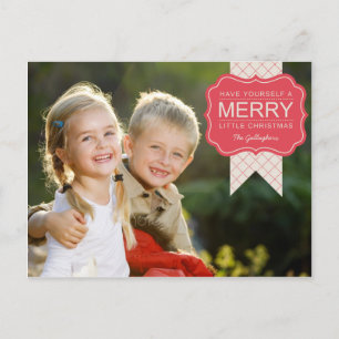 Stylish Embellishment Christmas Photo Card