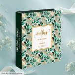 Stylish Emerald Gold Eucalyptus Wedding Memory  Binder<br><div class="desc">✅ For matching items search 198W in my collections ✅ Celebrate love and memories with our elegant wedding ring binder and memory album collection, designed with watercolor eucalyptus greenery and shimmering gold accents. Featuring deep green, emerald, sage, hunter, and forest green tones mixed with luxe gold leaves, each album offers...</div>