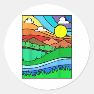 Stylish Environment Nature Climate Protection Rain Classic Round Sticker