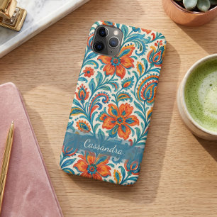 Stylish Ethnic Colourful Paisley Floral Art Patter iPhone 16 Pro Max Case