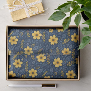 Stylish Ethnic Mediterranean Floral Art Pattern Tissue Paper