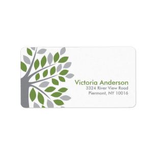 Stylish Fall Tree Return Address Labels. Label