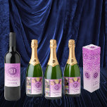 Stylish Falling Pink Glitter 21st Birthday<br><div class="desc">Surprise your guests with these elegant Wine Labels featuring a stylish pink glitter with a unique glitter number 21.</div>