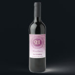 Stylish Falling Rose Gold Glitter 21st Birthday<br><div class="desc">Surprise your guests with these elegant Wine Labels featuring a stylish rose gold glitter with a unique glitter number 21.</div>