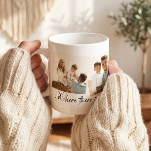 Stylish Family Photo Collage Personalized Coffee Mug