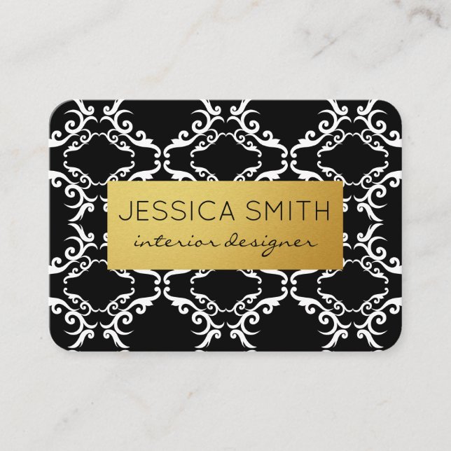 Stylish Fancy Pattern Business Card (Front)