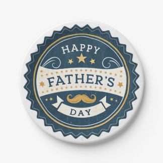 Stylish Father’s Day Watch – Retro Badge Design wi Paper Plate