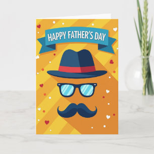 Stylish Fathers Day Face Card