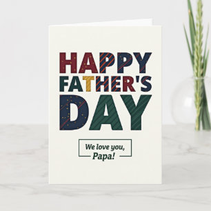 Stylish Fathers Day Patterned Card