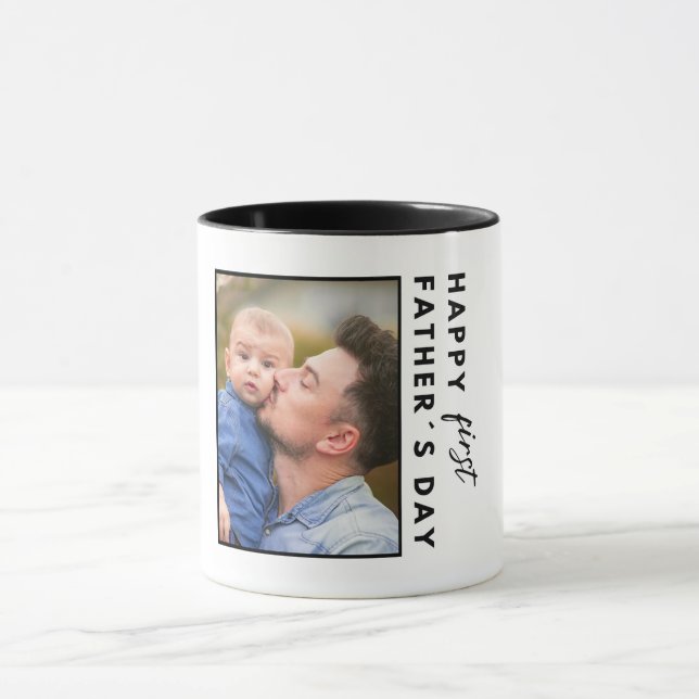 "Stylish Father's Day Photo Card" Mug (Center)