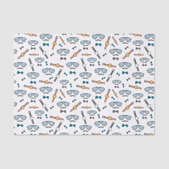 Stylish Father's Day  Tissue Paper (Front)