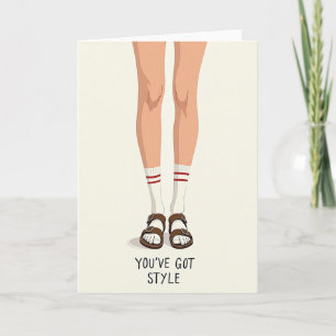 Stylish Fathers Day Toes Card