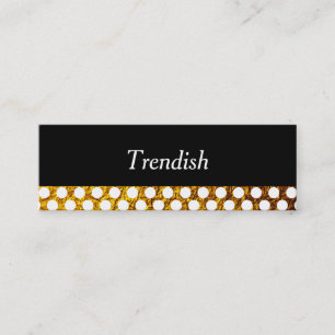 Stylish Faux Gold Flake with Polka Dots Mini Business Card