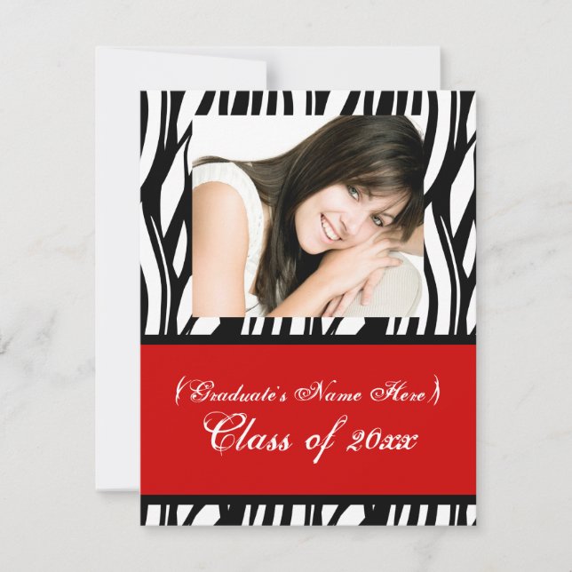 Stylish Feminine Graduation Invite (Front)