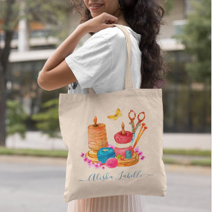 Stylish Feminine Seamstress Sewing Tailor Handmade Tote Bag