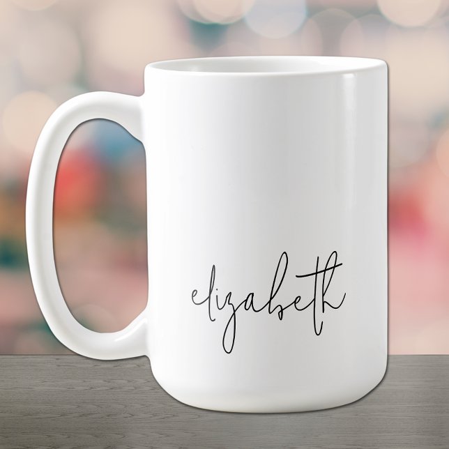 Stylish First Name Minimalist Script  Coffee Mug (Creator Uploaded)
