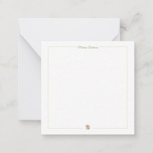 Stylish floral Fleur de Lys Personalized Name Card
