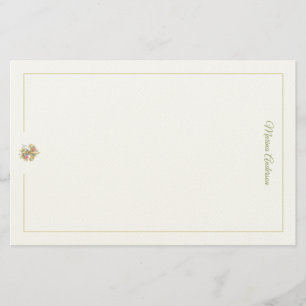 Stylish floral Fleur de Lys Personalized Name Stationery