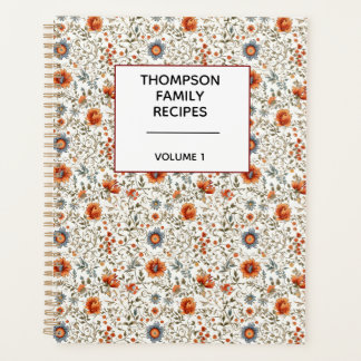 Stylish Floral Neutrals Personalized Recipe 