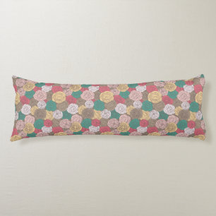 Stylish floral pattern. Bright floral Body Pillow