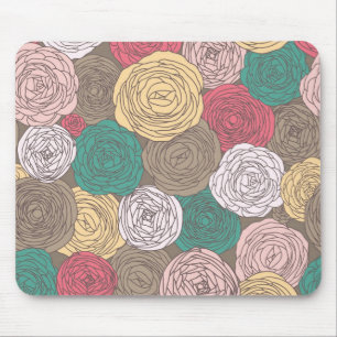 Stylish floral pattern. Bright floral Mouse Pad