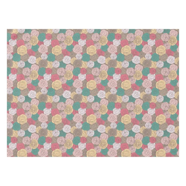 Stylish floral pattern. Bright floral Tablecloth (Front (Horizontal))