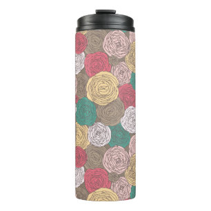 Stylish floral pattern. Bright floral Thermal Tumbler