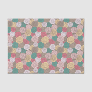 Stylish floral pattern. Bright floral Tissue Paper
