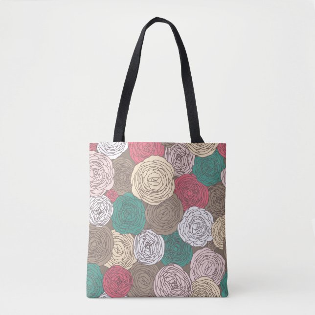 Stylish floral pattern. Bright floral Tote Bag (Front)